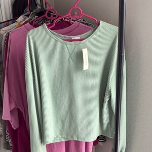 Mint Green Long-Sleeve Top
